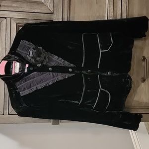 HOPELESS ROMANTIC LADIES SIZE MEDIUM VELVET LONG SLEEVE BLOUSE